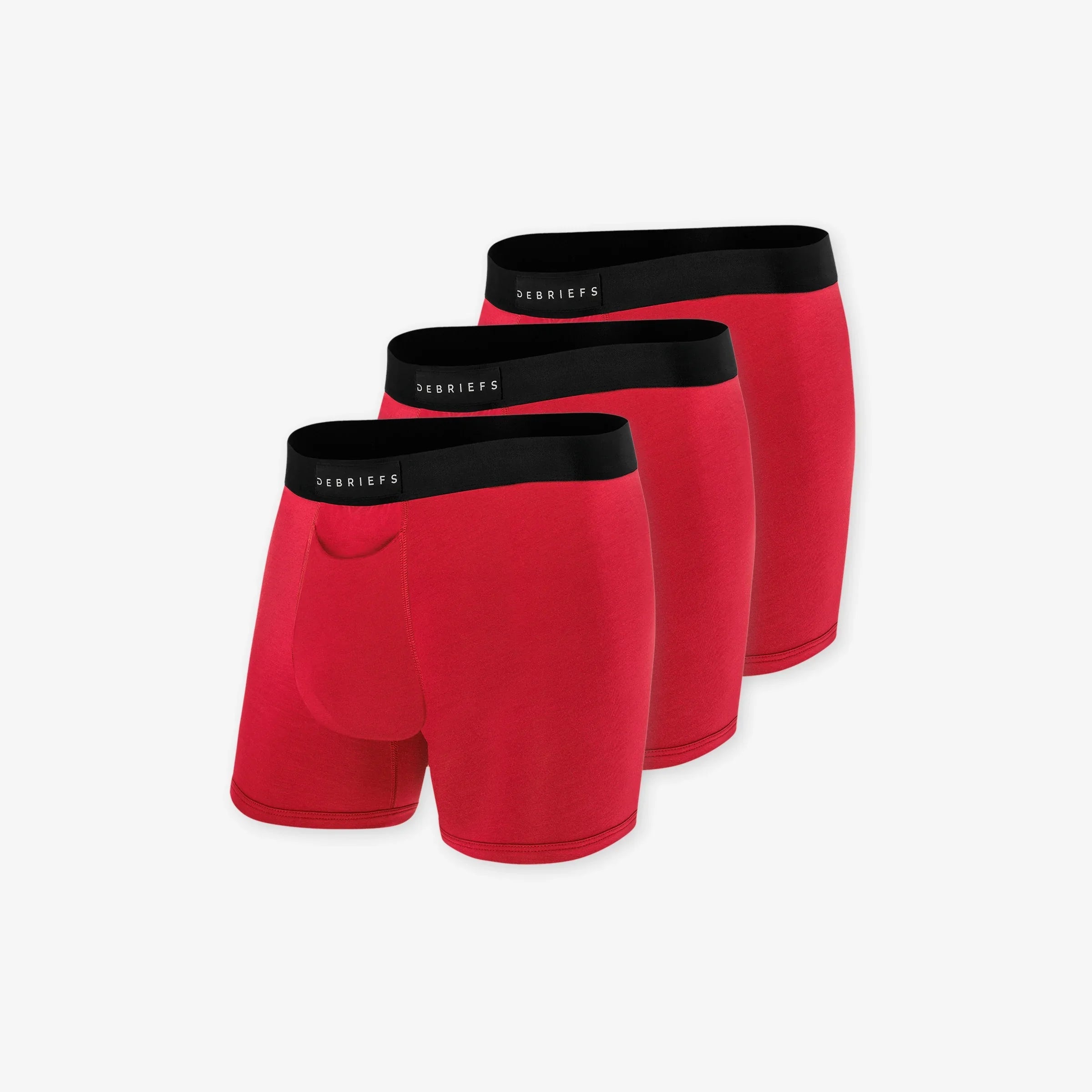 3 pack of men's boxer briefs underwear in red