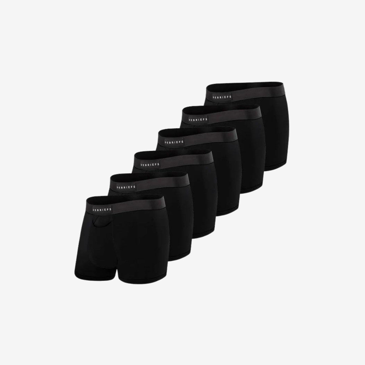 Debriefs men's underwear online trunks 6 pack - Black